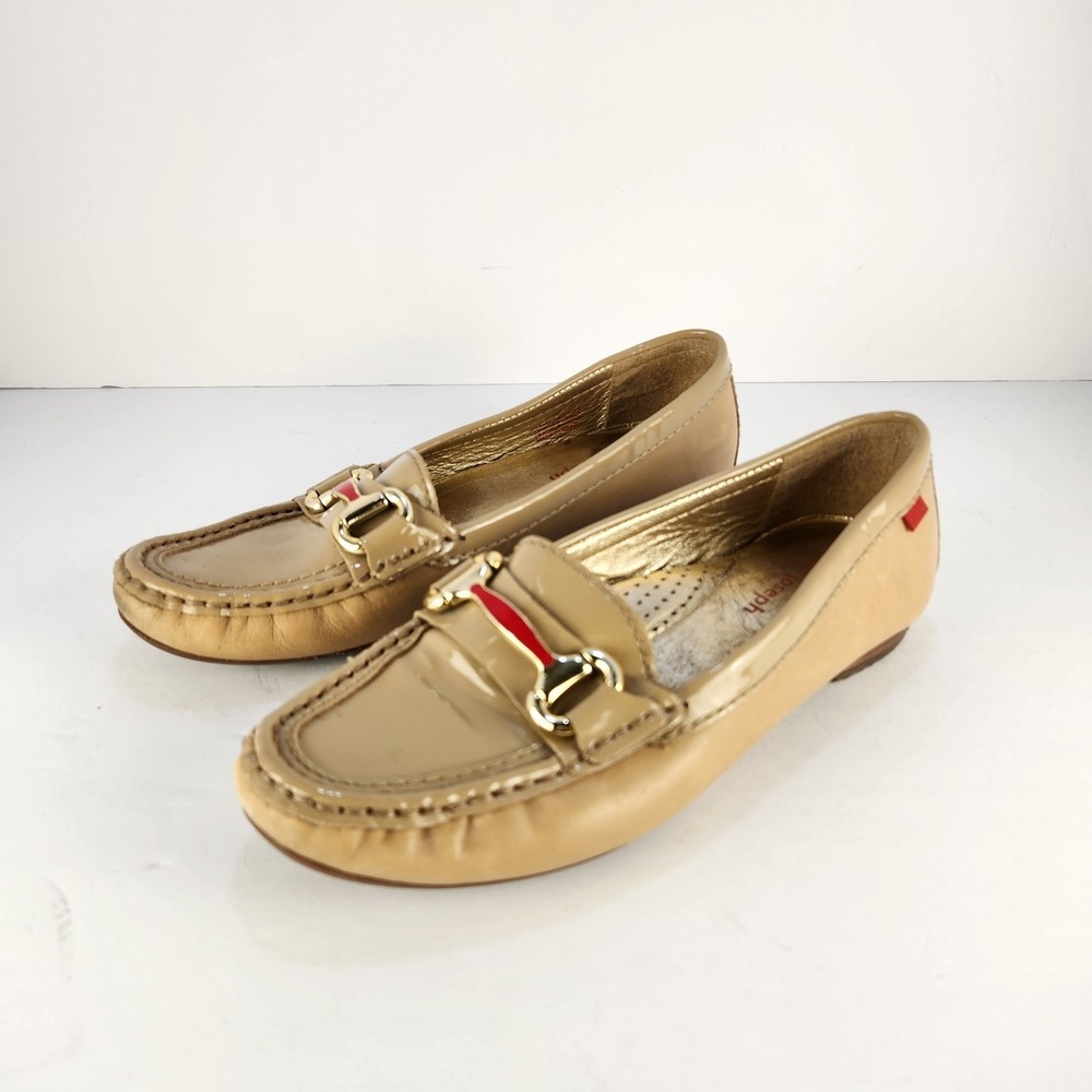 Marc Joseph Women's‎ Preppy Patent Leather Tan Loafers Size 7